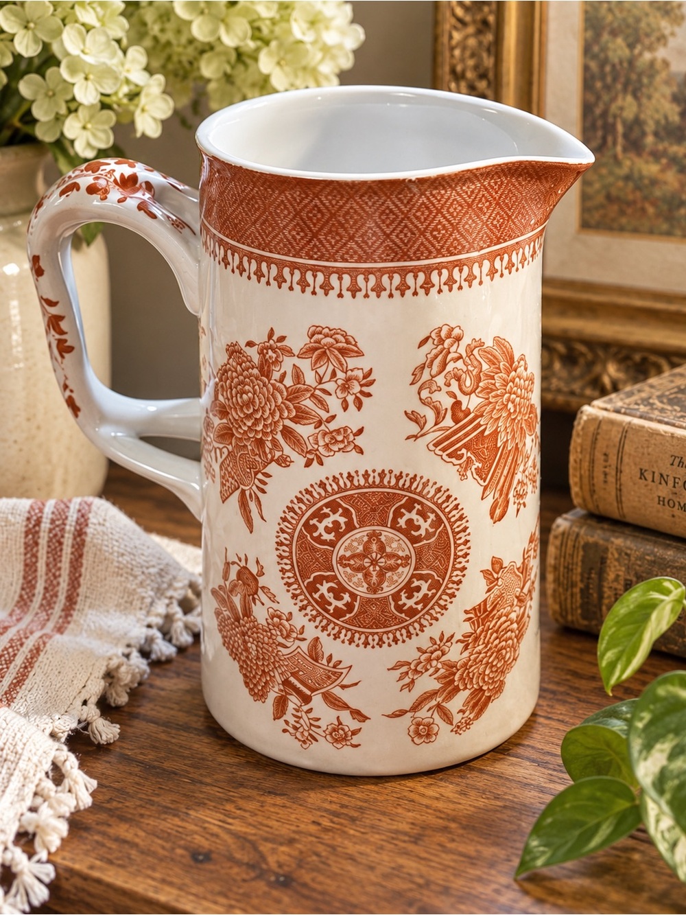 Spode England Fine Stone Fitzhugh Transferware Milk Jug Pitcher 5.25"